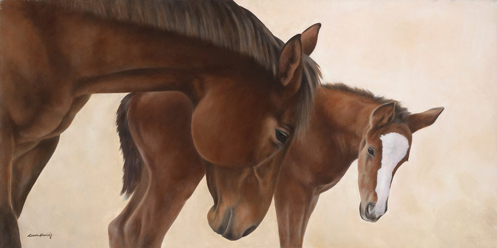 "Devotion" by Linda Shantz, 18 x 36 original oil painting on canvas