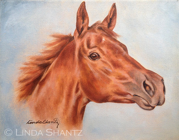 "Fire Filly," original oil on canvas